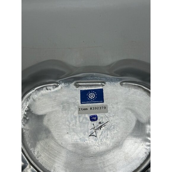 old town imports shell pewter dish tray signed #392379 made Mexico 14x11" READ - Picture 7 of 8